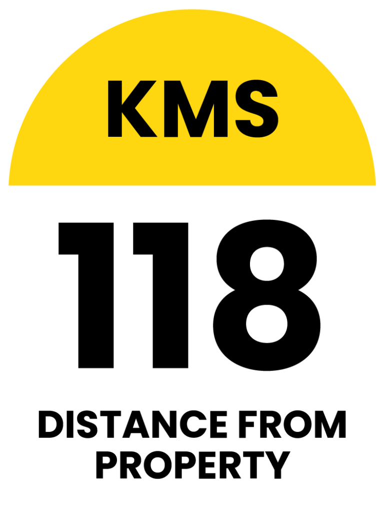 Mumbai International Airport - 118 Kms distance